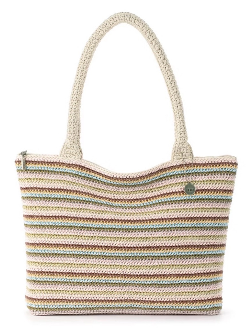 NEW The Sak Crafted Classics Carryall - Hand Crochet in Pink Multi